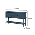 thumbnail image 5 of Benjara Console Table with 2 Drawers and 2 Shutter Doors, Navy Blue, 5 of 6