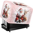 thumbnail image 1 of Christmas Toaster Cover for 2 Slice Santa Claus and Reindeer Toaster Kitchen Small Appliance Bread Maker Dust Covers Protector Oven Cloth Cover with Handle and Drawstring, 1 of 7