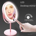 thumbnail image 2 of Makeup Mirrors Vanity Mirror for Girls, Mirror with Led Light Fill Light Dormitory Desktop Folding Vanity Mirror, 2 of 6