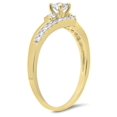 thumbnail image 2 of Dazzlingrock Collection 0.50 Carat (ctw) 18K Round Diamond Bypass Swirl 3 Stone Engagement Ring 1/2 CT, Yellow Gold, Size 10, 2 of 4