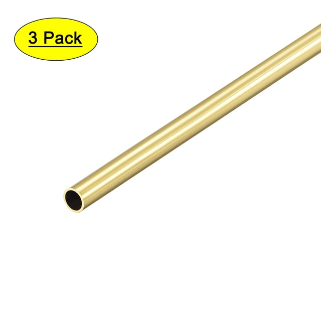 Tubo redondo de latón Uxcell, tubo recto sin costura de 5.5 mm x 0.5 mm