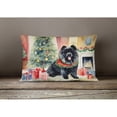 thumbnail image 2 of Black Chow Chow Christmas Fabric Decorative Pillow 12 in x 16 in, 2 of 4