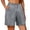Grey, variant on TIANZEN Womens Casual Solid Cargo Pants Shorts Zipper Button Pockets Pleated Casual Pants Womens Athletic Shorts Pack Ski Pants Women Short