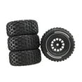 thumbnail image 3 of Dualoai RC Car Tire 4x Easy to Use Practical Replace Parts Convenient Toy Car Wheels black, 3 of 9