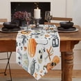 thumbnail image 2 of Cotton Linen Table Runners Halloween Theme Mission Pumpkin Ghost Spider Kitchen Dining Burlap Table Decoration for Home Party Decor 13 x 70 Inch, 2 of 8