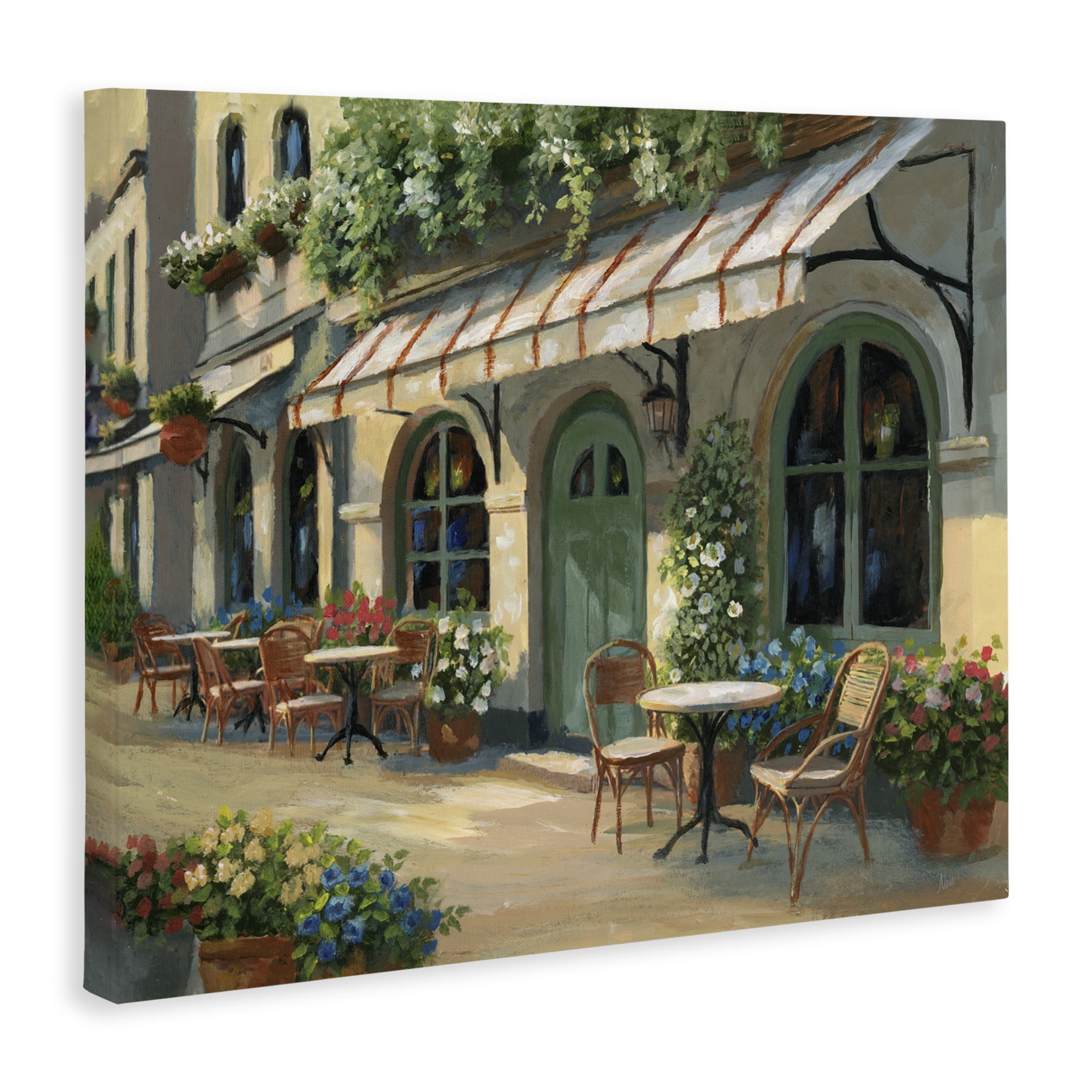 Stupell Industries Cozy Cafe Sunlit Patio Canvas Wall Art, design by Nan