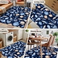 thumbnail image 6 of Summer Watercolor Style Washable Area Rugs 4'x6', Blue Ocean Brown Shell Nautilus Low Pile Throw Living Room Rug Non-Slip Sturdy Edge Binding Carpet for Indoor Entryway Bedside Kitchen, 6 of 9