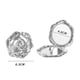 thumbnail image 5 of Espejo de maquillaje plegable portátil de doble cara con diseño de rosa 3D para mujer y niña, espejo de tocador de bolsillo vintage de mano, mini espejo de viaje, 5 of 7