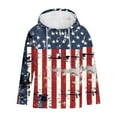thumbnail image 4 of Men's American Flag Print Pullover 4th of July Patriotic Long Sleeve Hoodie Sweatshirt Cool Designs Blouse, 4 of 4