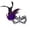 A006- Purple, variant on Black Rhinestone Feather Half Mask, Halloween Mask for Masquerade Party, 6X3X10 Inch Metal Eye Mask, Masquerade Mask for Women and Men, Mask for Party, Halloween Gift for Her and