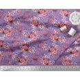 thumbnail image 3 of Soimoi Poly Georgette Fabric Leaves & Tulip Flower Print Fabric by The Yard 52 Inch Wide, 3 of 3