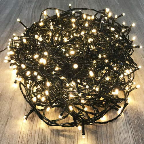 Extendable Cool White KAQ- 82FT 200LED Ultra-Bright Christmas String Lights Indoor/Outdoor Waterproof 8 Modes Green Wire Fairy Starry String Lights Plug in for Xmas Tree Garden Patio Wall Decor