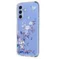 thumbnail image 2 of Compatible with Samsung Galaxy S25 FE Case Clear with Flower Design, Cute Soft Silicone TPU Floral Aesthetic Women Girls Transparent Protective Shockproof Anti-Scratch Anti-Yellow Phone Cover, A, 2 of 10