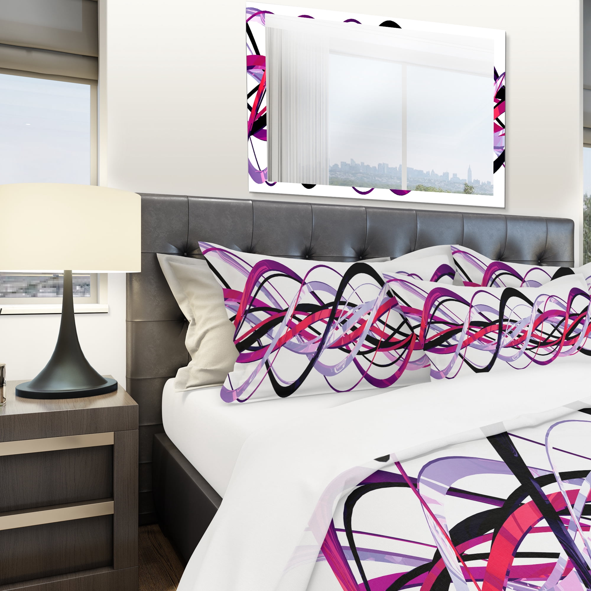 Designart 'Pink and Purple Helix' Modern & Contemporary Duvet Cover Set