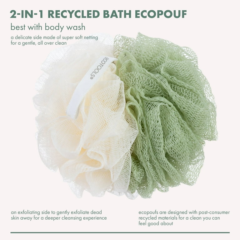 EcoTools 2-in-1 Bath Pouf for Whole-Body Cleansing, Green EcoTools 2-in-1 Bath Pouf for Whole-Body Cleansing, Green