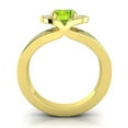 thumbnail image 4 of 2.35 Carat Oval Cut Peridot & Aquamarine Gemstone Classic Anniversary Ring for her 18K Yellow Gold Size 8.5 by Diamond-Capitals, 4 of 8