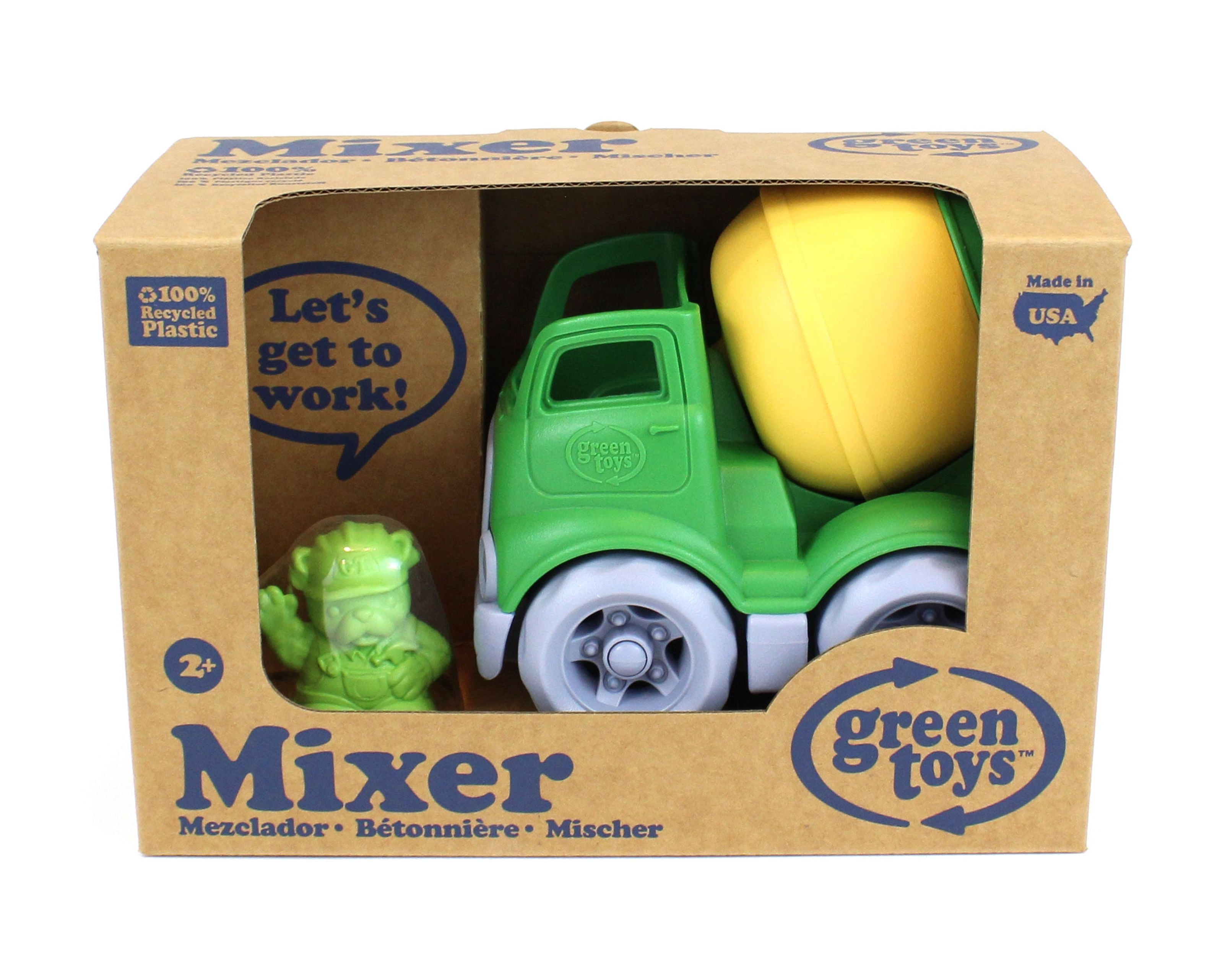 Green Toys - Green and Yellow Mixer Construction Truck