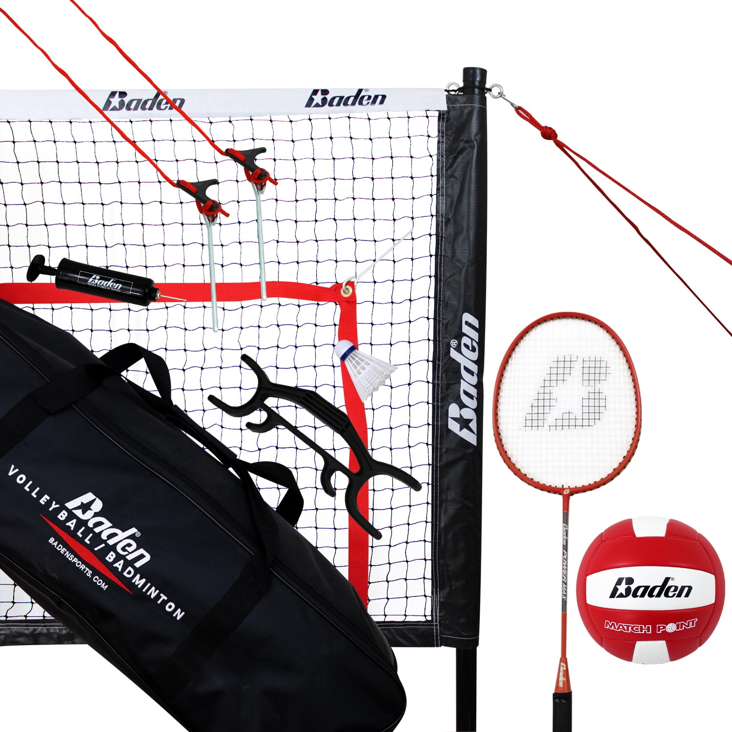 Baden Champions Volleyball Badminton Combo Set