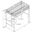thumbnail image 3 of Silver Screen Loft Bunk Bed, Black, 3 of 9