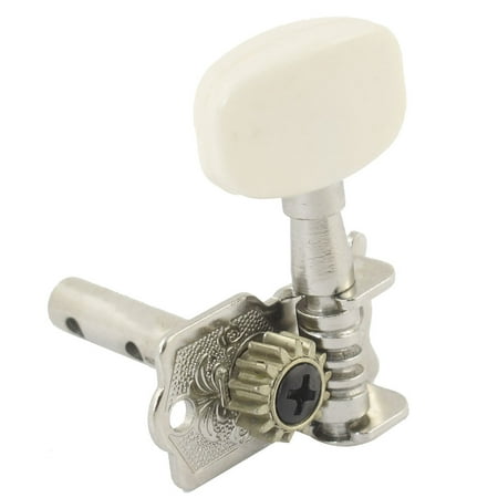 Unique Bargains Machine Head Acoustic Guitar Tuning Key Peg Tuner Silver Tone