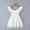 White, variant on asdoklhq Women Spring Dresses Fashionable Women's Solid Color Short Sleeved One Shoulder Patchwork Lace Waist Cinching Dress White S