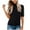 213_Black, variant on Plain T Shirts for Women Summer T-Shirt Mock/Turtle Neck Half Sleeve Fitted Casual Tee Tops Elbows Up T Shirt Black