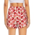 thumbnail image 3 of Picia Cute Strawberry Pattern Women's 2 in 1 Athletic Running Shorts High Waisted Workout Casual Gym Sweat Shorts with Comfy Liner Zipper Pockets-Small, 3 of 9