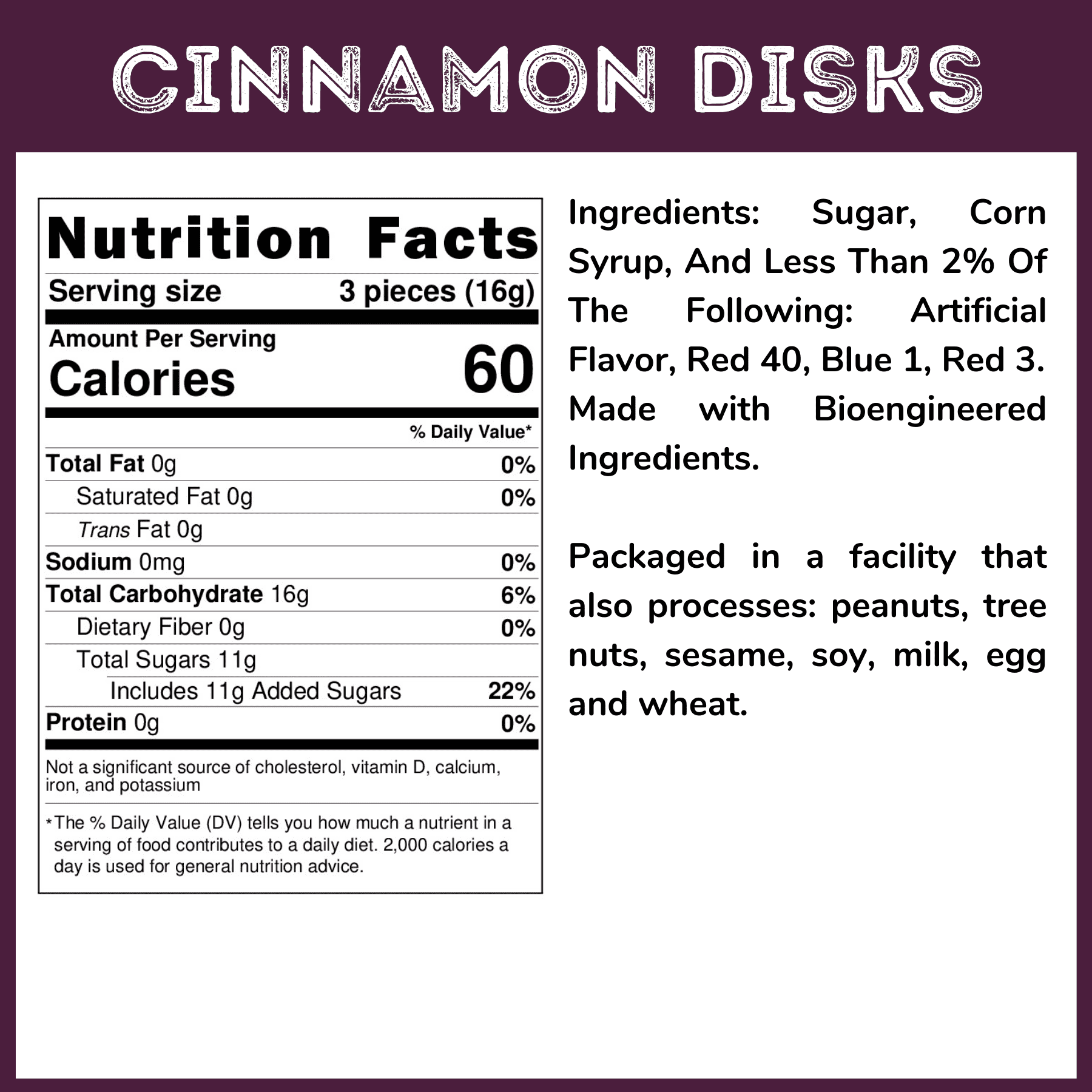 WinCrest Cinnamon Disks - Wrapped Hard Candy - 5 Lb Case
