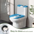thumbnail image 4 of HELLHERO Toilet Covers Set Stretch 2-Piece Dustproof Washable for Bathroom Home, Blue Snowman Christmas Pattern, 4 of 4