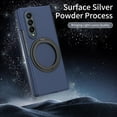 thumbnail image 6 of Magnetic Case for Samsung Galaxy Z Fold 4 Case Compatible with Mag-Safe, Built in Screen Protector with 360 Rotating Ring Holder Stand Military Grade Shockproof Flip Kickstand Phone Cover,Blue, 6 of 7