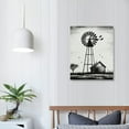 thumbnail image 3 of Shiartex  Black and White Farmhouse Wall Art Farm Windmill Wall Decor Rustic Country Framed Canvas Prints Ready to Hang 16x20 Inch, 3 of 3