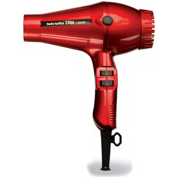 Turbo Power Powerful TT 3200 Ultra Quiet Compact Lightweight Premium Hair Dryer (Red)