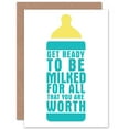 thumbnail image 1 of Ready To Be Milked Greetings Card Plus Envelope Blank inside, 1 of 3