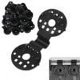 thumbnail image 1 of Clip de plástico para tela de sombra, mini clip redondo para red antipájaros para jardín (negro, 50 unidades), 1 of 4