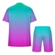 thumbnail image 4 of Mens Pantalones Casuales Cuello Redondo Impresión de Manga Corta Blusa Y Pantalones Cortos Traje, Pantalones de Traje para Hombres, 4 of 5