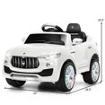 thumbnail image 2 of Costway 6V Licensed Maserati Kids Ride On Car RC Remote Control MP3 Swing White, 2 of 10