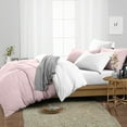 thumbnail image 2 of SGI Bedding 3 Piece Reversible Cotton Duvet Cover Pink Solid 600TC Twin, 2 of 8