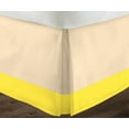 thumbnail image 3 of D.N.G. BEDDINGS 1 Piece Split Corner Two Tone Tailored Bed Skirt, Full Size 10 Inch Deep Pocket, 800 Thread Count, 100% Egyptian Cotton, Solid Ivory/Yellow Color., 3 of 3