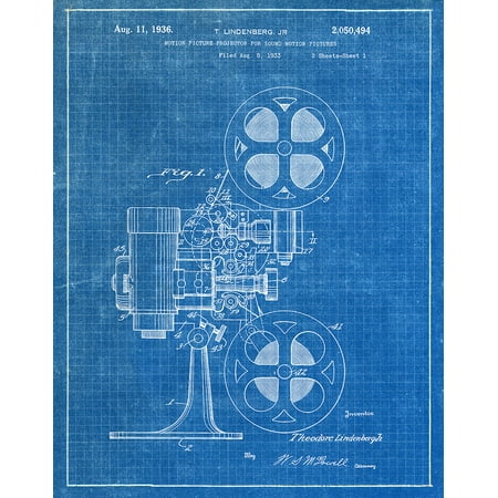 Photography Artwork - Original Movie Projector Artwork Submitted In 1936 - Photography - Patent Art Print