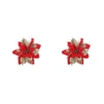 thumbnail image 2 of Injueey Flor de Navidad Decoración artificial Flores grandes Cabezas Granja Ventana Chimenea Fiesta Adornos para árboles de Navidad Vino rojo Vino rojo 2piezas, 2 of 6