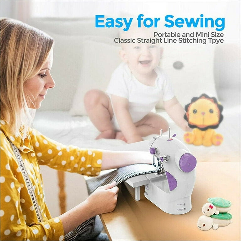  Mini Sewing Machine for Beginners Adult, 122-Piece Portable  Sewing Machine, Adults and Kids Dual Speed Small Sewing Machine, Travel  Beginner Sewing Machines with Sewing Kit and Book