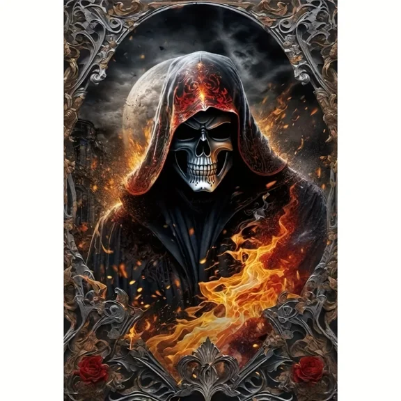 Horror Characters 5D Diamond Painting Tools for Adults DIY Diamond Art Tools for Beginners with Round Full Diamond Diamond Gemstones Home Wall Painting Art Decoration Gift Artwork