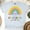 Ash, variant on Hola Estudiantes Teacher T-Shirt, Spanish Rainbow Pencil Design, Back to School Tee, White, Size L