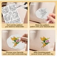 thumbnail image 4 of 23Pcs Hummingbird and Flower Embroidery Pattern Stabilizer 8.3"x11.7" Bird Soluble Stick and Stitch Embroidery Sticker 4 Sheets Floral Water Hand Sewing DIY Embroidery Paper, 4 of 9