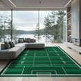 thumbnail image 2 of ODIKA 8'x10' Washable Area Rug Football Sideline Marker Championship Field Layout Footaball for King Size Bedroom Under Bed, Master Suite, Non-Shedding, Easy Care, 2 of 7