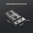 thumbnail image 3 of PARRILLA DE GAS DE ACERO INOXIDABLE CON 2 QUEMADORES, 3 of 5