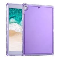 Dteck Case for iPad 9th 8th 7th Generation 10.2 inch '2021/2020/2019)(,Shockproof 3-Layer Protection TPU PC Case Back Cover for iPad 10.2" 7th/8th/9th Gen,Purple