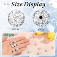 thumbnail image 2 of 100 Pcs Rhinestone Clay Beads for Crafting,Round Shiny Crystal Clay Bead,Bulk Diamond Beads for Hair,Crystal Beads,Clay Beads for Bracelets,Cute Beads,Polymer Clay Crystal Rubber Beads,Silver, 2 of 8