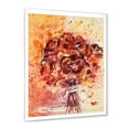 thumbnail image 2 of Designart 'Ancient Red Fresh Flowers Bouquet' Traditional Framed Art Print, 2 of 4