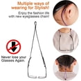 thumbnail image 4 of 6 Pcs Glasses Cords Male Glasses Cord Women Glasses String Glasses Strap Eyeglasses Strap Eyeglasses Chain Glasses Cord Adjustable Glasses Cord Universal, 4 of 5